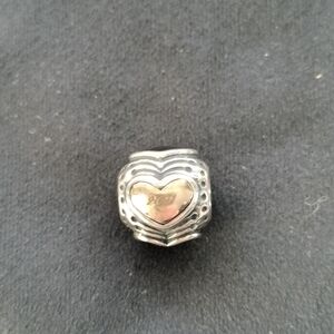 Silver and Gold Heart Charm